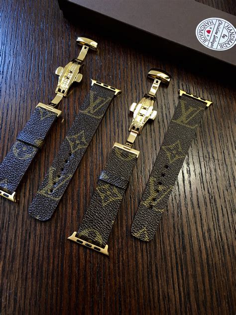 black lv louis vuitton luxury high end apple watch band|authentic lv apple watch band.